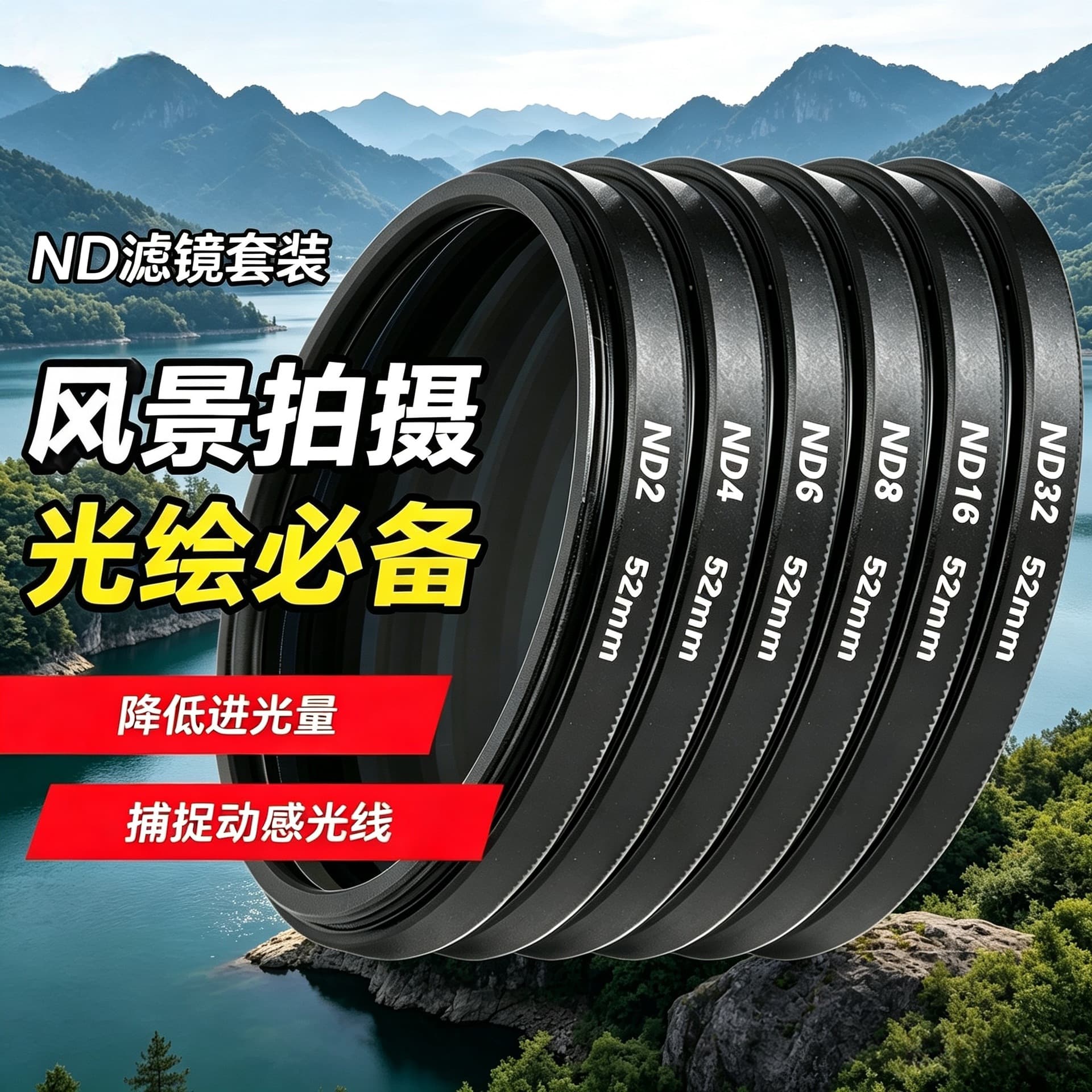 Factory Direct In-Stock Camera Filter 37-82mm ND Filter ND2 ND4 ND8 Neutral Density Filter