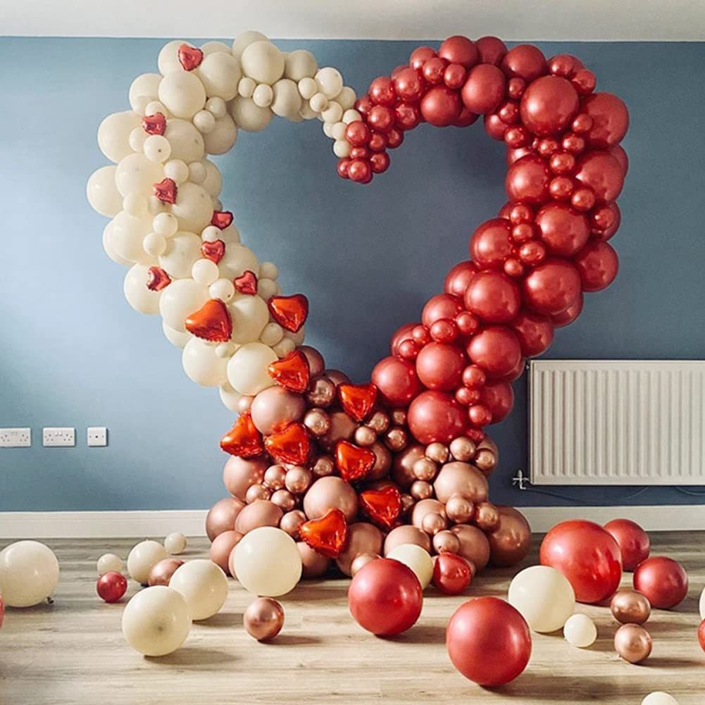 1.5m Heart-shaped Balloon Arch Diy Flower Circle Arch Wedding Birthday Party Decoration Archway Balloon Holder Office Culture