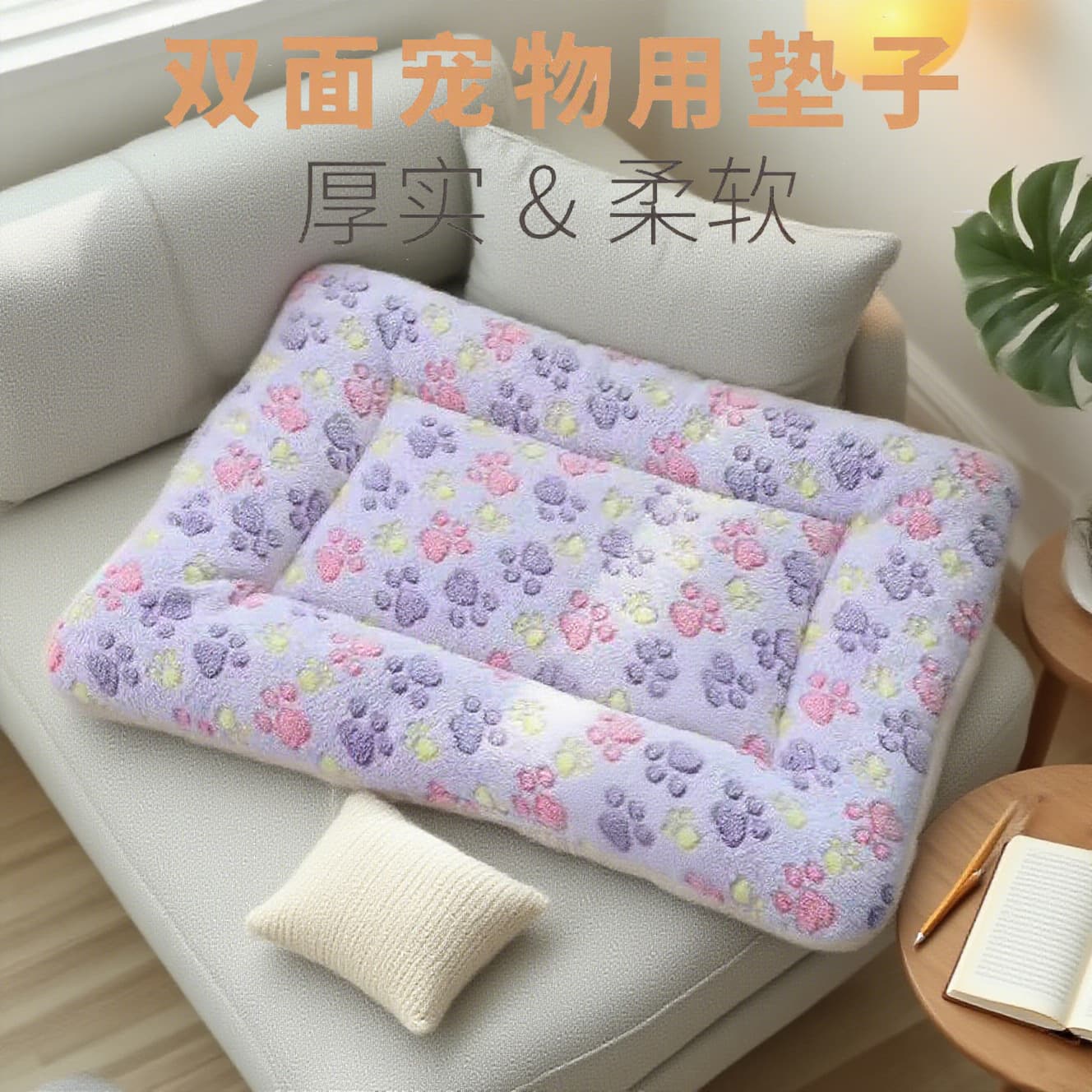 Thick Coral Fleece Dog Blanket with Cotton Pad, Hamster Cat Bed, Cat Sleeping Pad, Dog Nest Warm Pad Wholesale