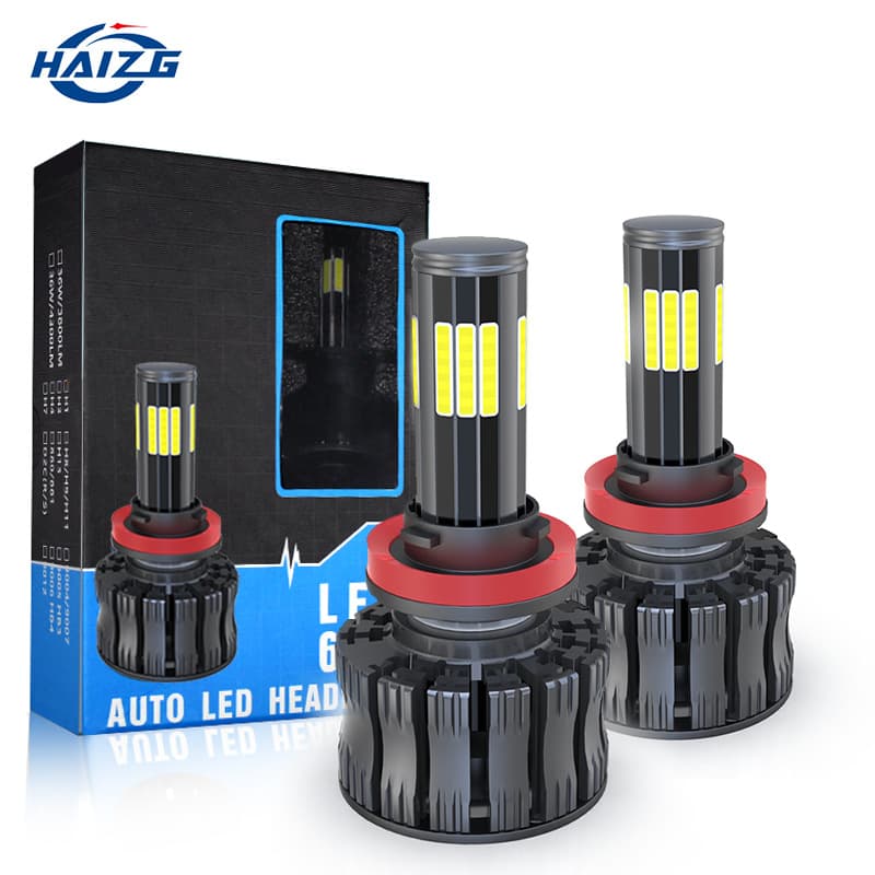 HAIZG New Car LED Headlight 12-Sided 360-Degree Light Emitting H7 H11 H4 High/Low Beam Modified LED Headlamp
