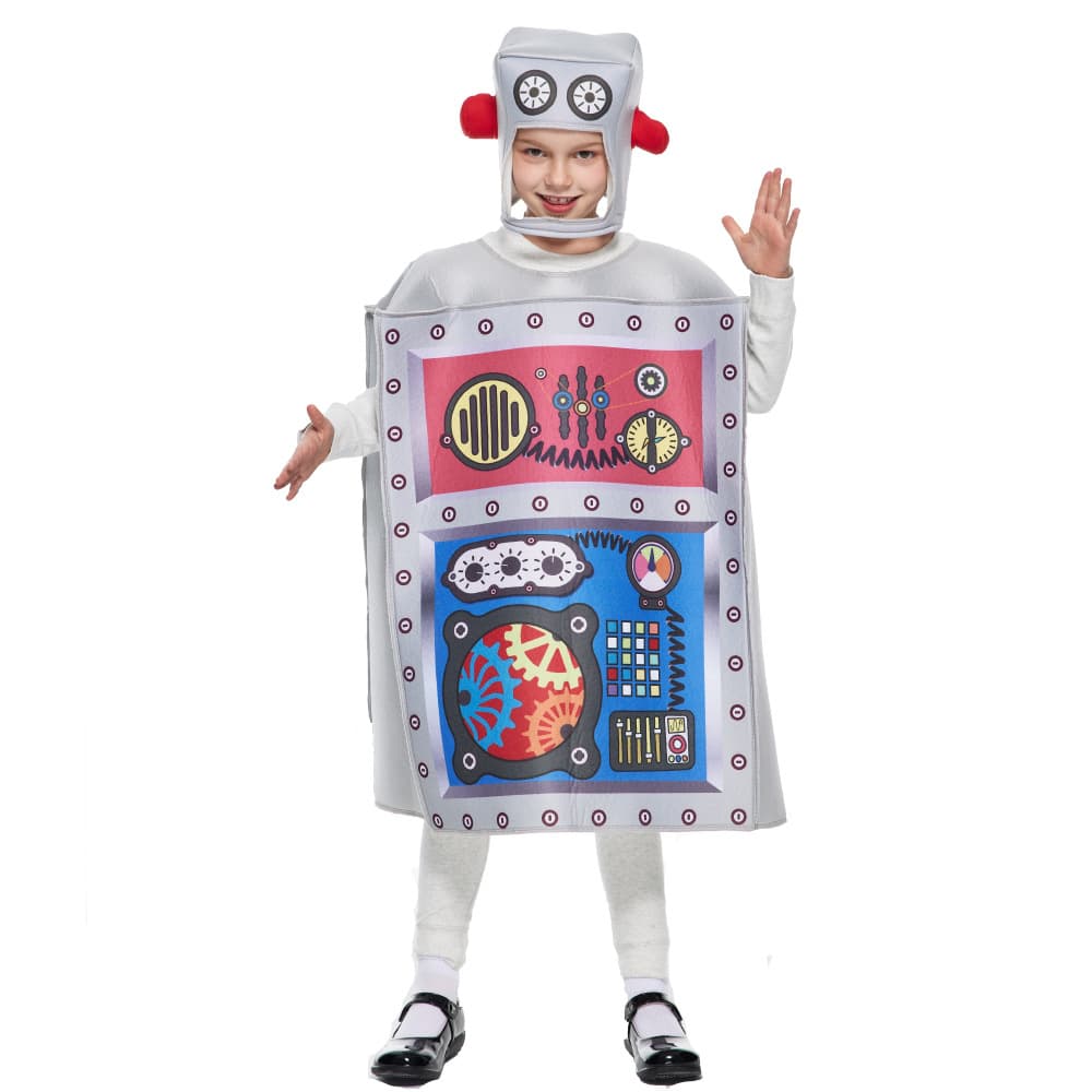 In-stock Halloween children's performance costume robot cosplay suit, factory direct for cross-border supply