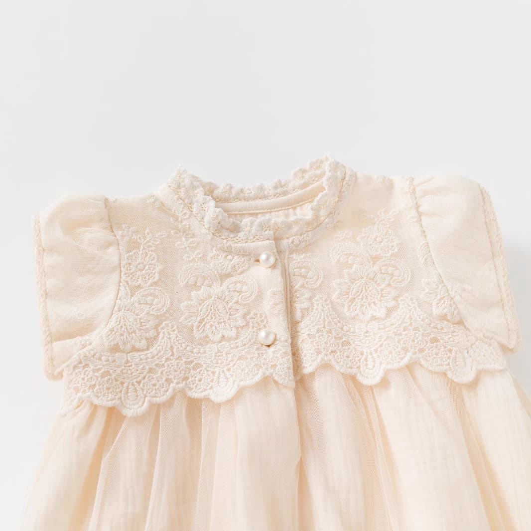 Original Design Baby Clothes Autumn Lace Sweet Princess Romper for Girls, Newborn Baby Bodysuit