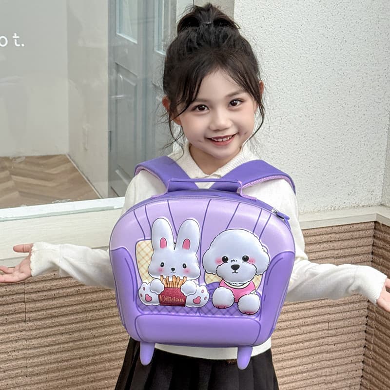 Kindergarten Backpack for Preschool Boys and Girls, Cartoon Small Backpack, Cute for Girls, 2-5 Years Old Kids Double Shoulder Bag, Ultra Lightweight
