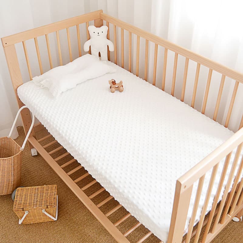 Baby Crib Bedding Set - Bean Fleece Fitted Sheet, Kids Kindergarten Bed Sheet, Flannel Patchwork Crib, Free Shipping for One Piece