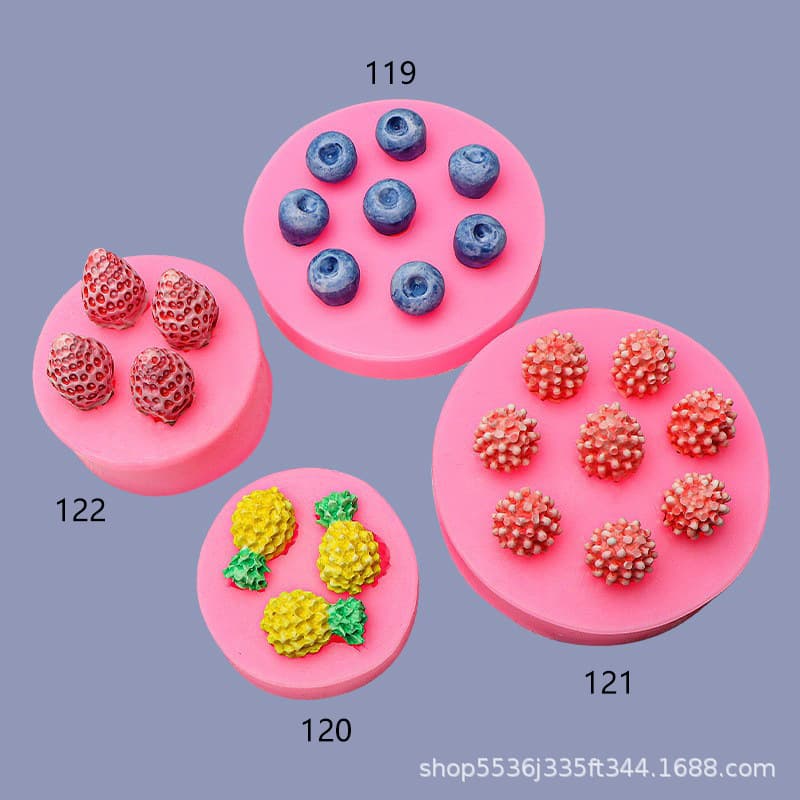 Duorui Blueberry Raspberry Wild Strawberry Simulation Fruit Silicone Mold Chocolate Baking Cake Aromatherapy Mold