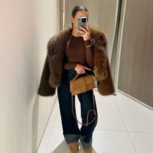 Cross-border Ins Style Fashion Faux Fur Coat Autumn Winter Warm Fox Fur Coat Short Eco-friendly Fur Top Women