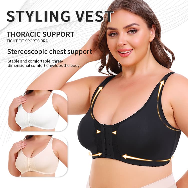 TOPMELON Cross-border Trade Plus Size Bra with Full Cup, Supports Side Boob, Thin Style W210812