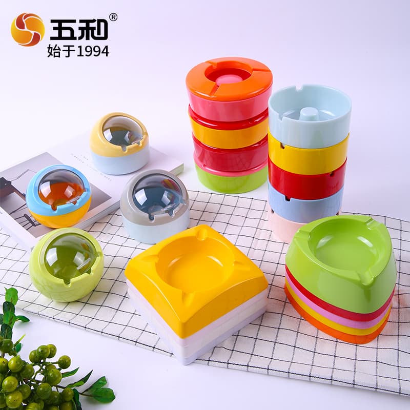 INS Spherical Creative Personalized Ashtray for Home and Commercial Use, Sealed Ashtray with Lid, Windproof and Anti-Ash Scattering