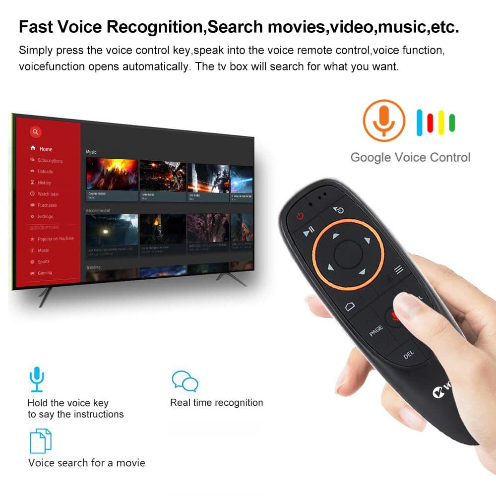 G10S Voice Air Mouse New 2.4G Wireless Air Mouse Set-Top Box Remote Control Voice Air Mouse