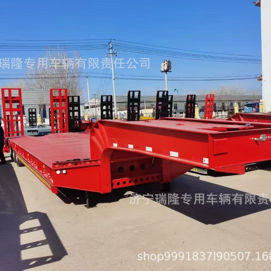 Export Flatbed Semi-Trailer 40ft Heavy-Duty Flatbed Semi-Trailer Skeleton Trailer