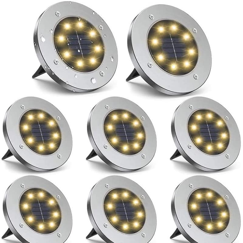 Outdoor Waterproof Ground Light LED Exterior Stair Light Lawn Solar Buried Light Yard Garden Decoration Landscape Lamp