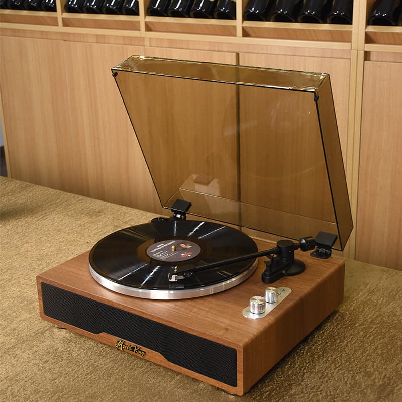 Cross-border In-stock Vinyl Record Player Phonograph Bluetooth Sound System Wooden Player Decor Retro Turntable Gift LP