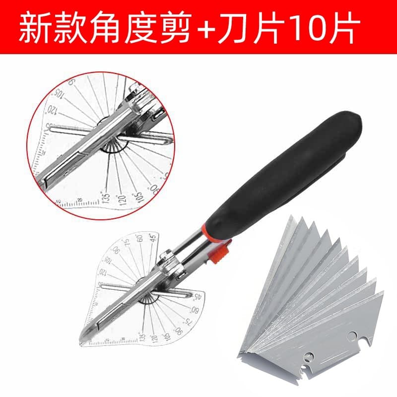 Cable Duct Angle Scissors, 45/90 Degree Multi-Function U-Shape Edge Trimming Pliers for Woodworking Card Strips and Trim