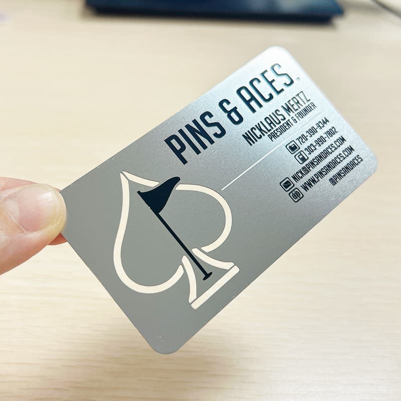 Stainless steel personal business card, metal brushed business card, hollow brushed membership VIP points card, picture printing