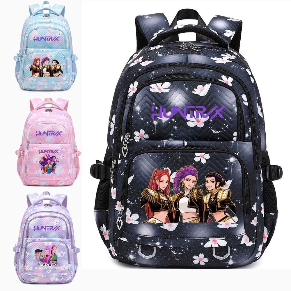 Amazon KPOP Demon Hunters Backpack for Students, Men and Women, Travel Printed Large Capacity Cartoon Student School Bag
