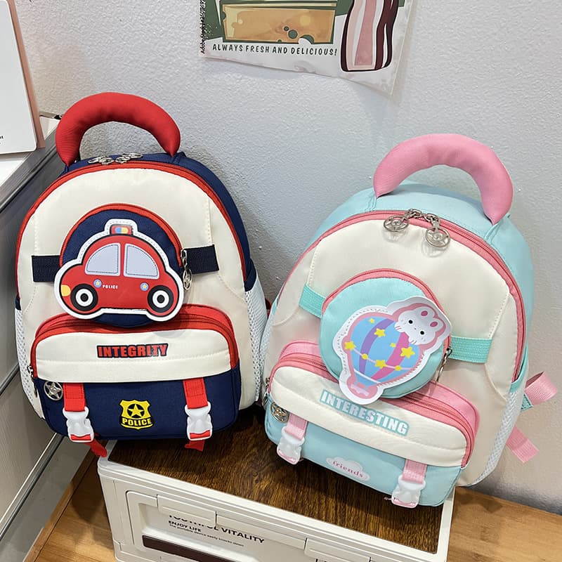 Kids Backpack Cartoon Little Boy Kindergarten School Bag Breathable Preschool 3-5 Years Old Cute Little Girl Small Backpack Lightweight