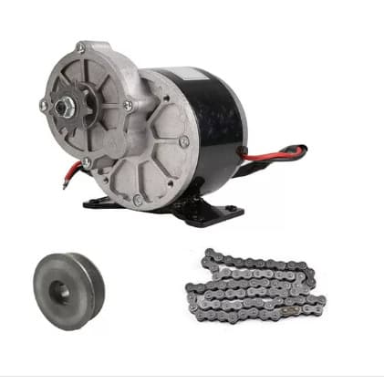 Cross-border Supply 12V 250W Geared Motor with Pulley and Chain Set