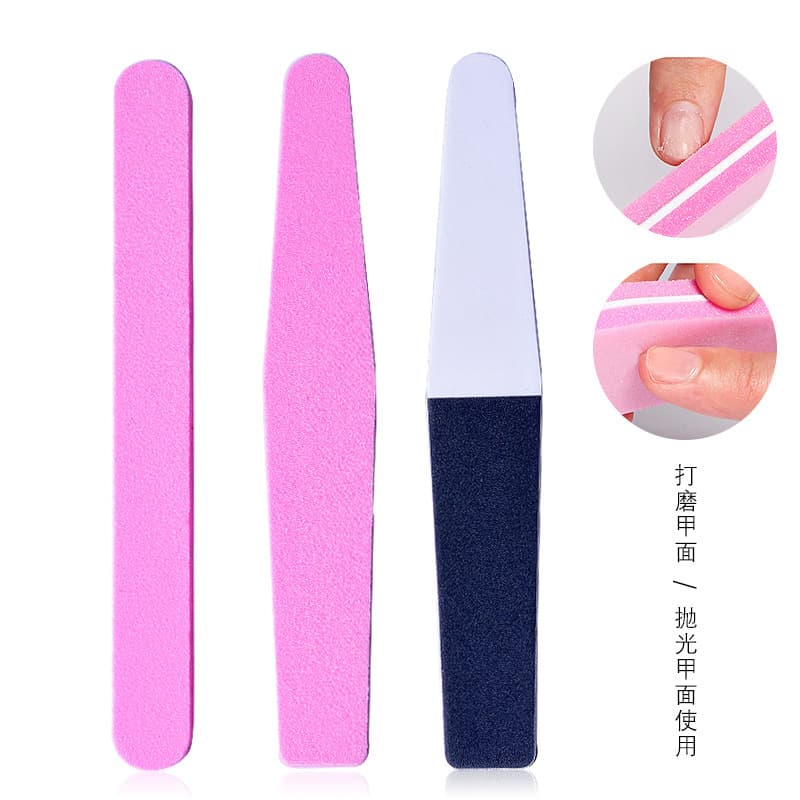 Manicure sponge, three-sided polishing strip, black and white nail file, sanding strip, special tools for manicure wholesale