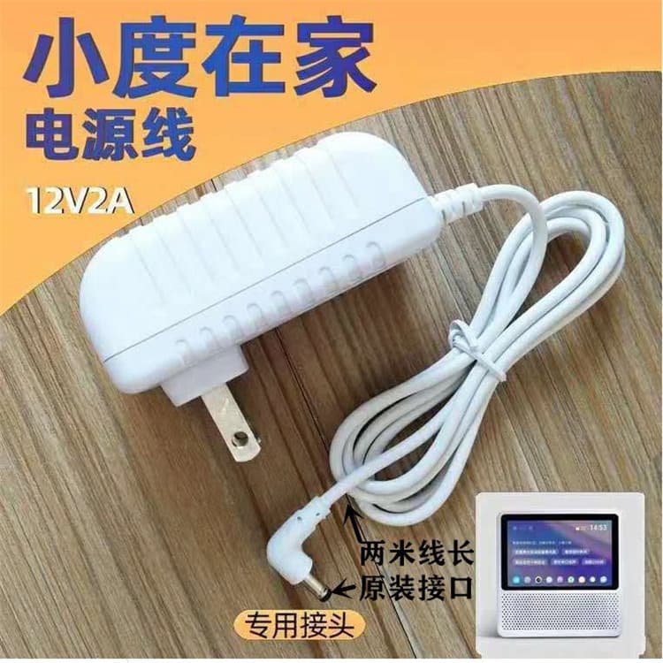Wholesale 12V2A Charger for Baidu AI Smart Speaker with Straight/Angled Plug