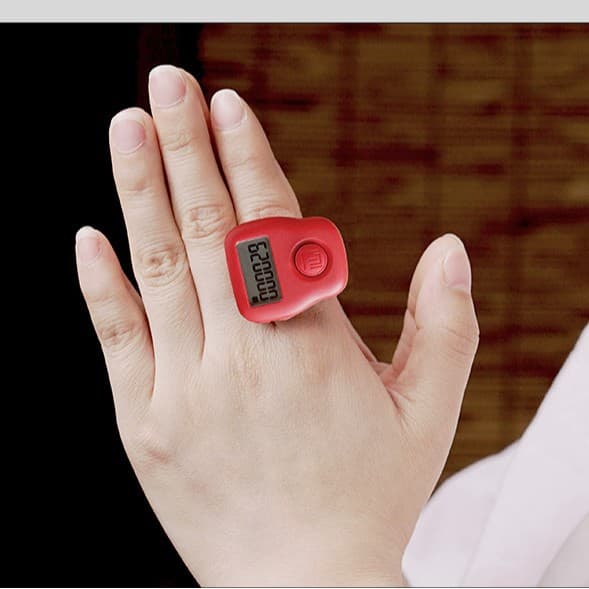 Yixin mini ring counter reading counter luminous rechargeable counter digital display hand-press type silent