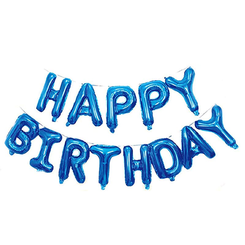 Cross-border 16-inch US Version Alphabet Happy Birthday Aluminum Film Foil Balloon Birthday Set