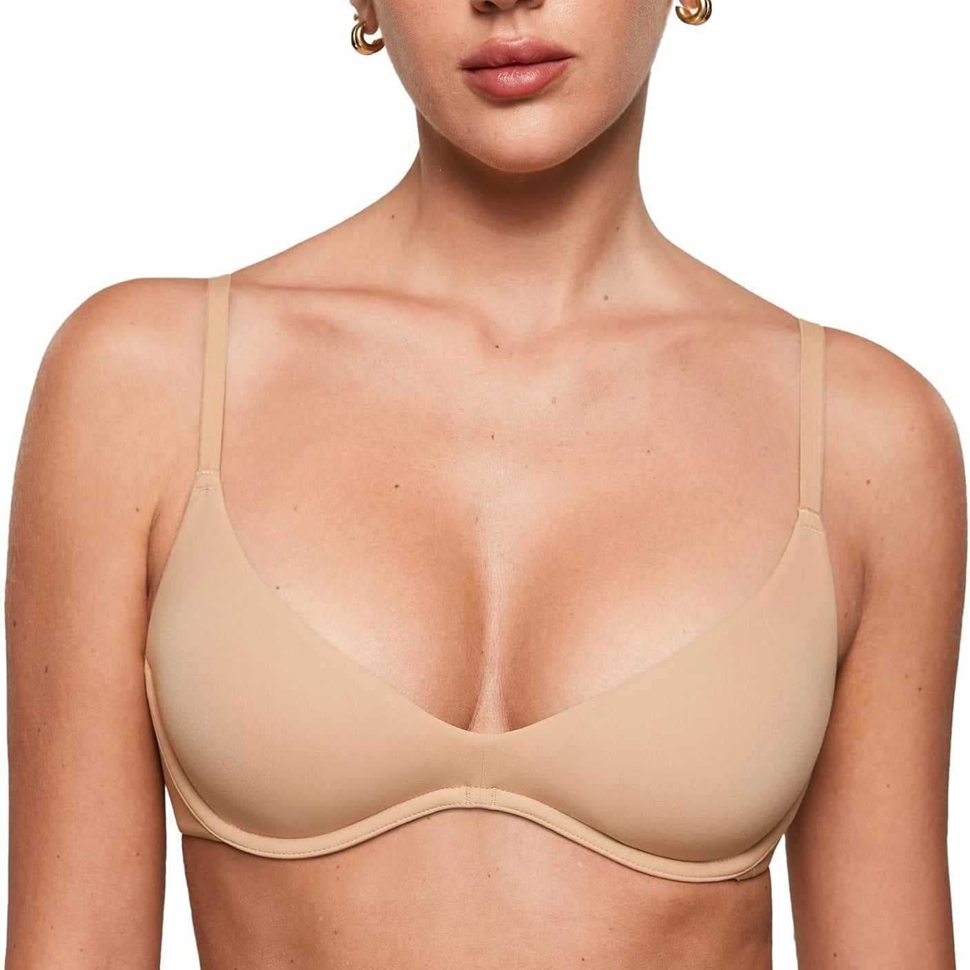 INLYRIC Women's Inbarely Plus Plunge Bra - Unlined Under