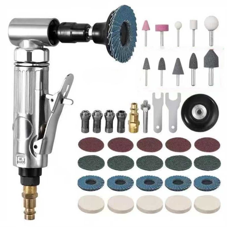 Wholesale Industrial Grade Pneumatic Tools 90 Degree Engraving Grinder Polisher with Multiple Grinding Head Combinations Elbow Grinding Machine
