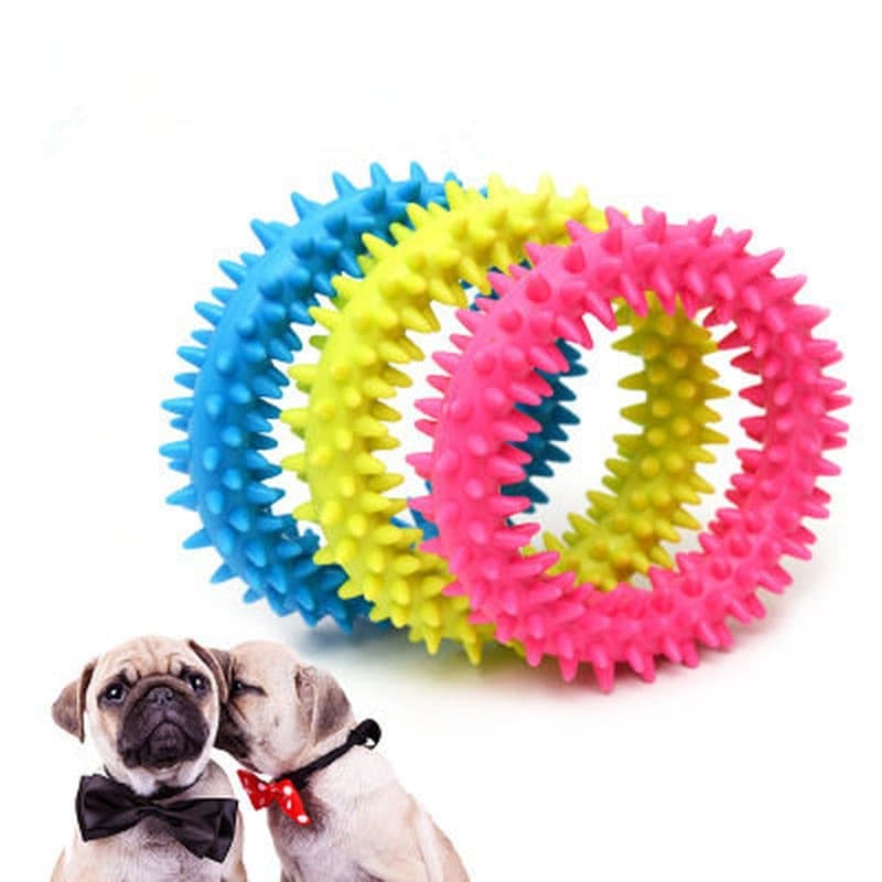 Factory direct sales pet toy thorn ring tpr bite-resistant molar cleaning ring dog thorn ring toy cat toy