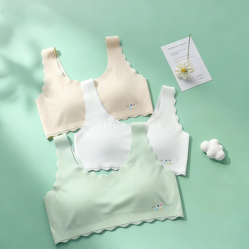 Seamless cool underwear for developing girls, naked feeling, skin-friendly, no wire rims, students' beautiful back, chest-wrapped, traceless girls' vest