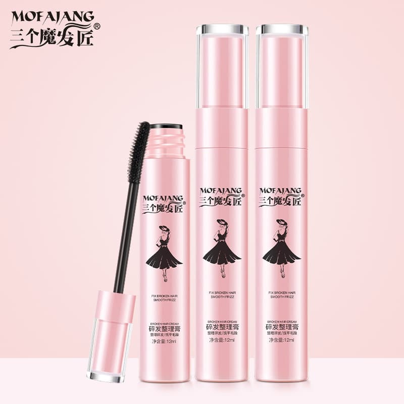 Three Magic Hair Stylist Flyaway Taming Wax Stick Anti-Frizz Black Dress Hair Wax Stick Styling Gel Small Flyaway Tamer