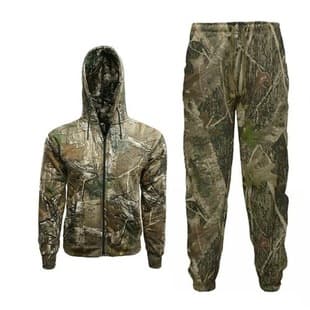 2025 Fall/Winter New Cross-Border Europe and America 3D Digital Print Maple Leaf Camouflage Military Style Hoodie and Sweatpants, Available with Fleece Lining