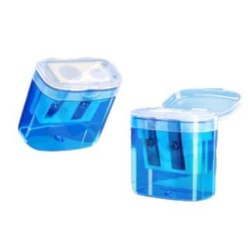 Double-Hole Manual Pencil Sharpener, School Supplies with Dual-Hole Design, Anti-Jam Pencil Sharpener, Handheld Pencil Sharpener
