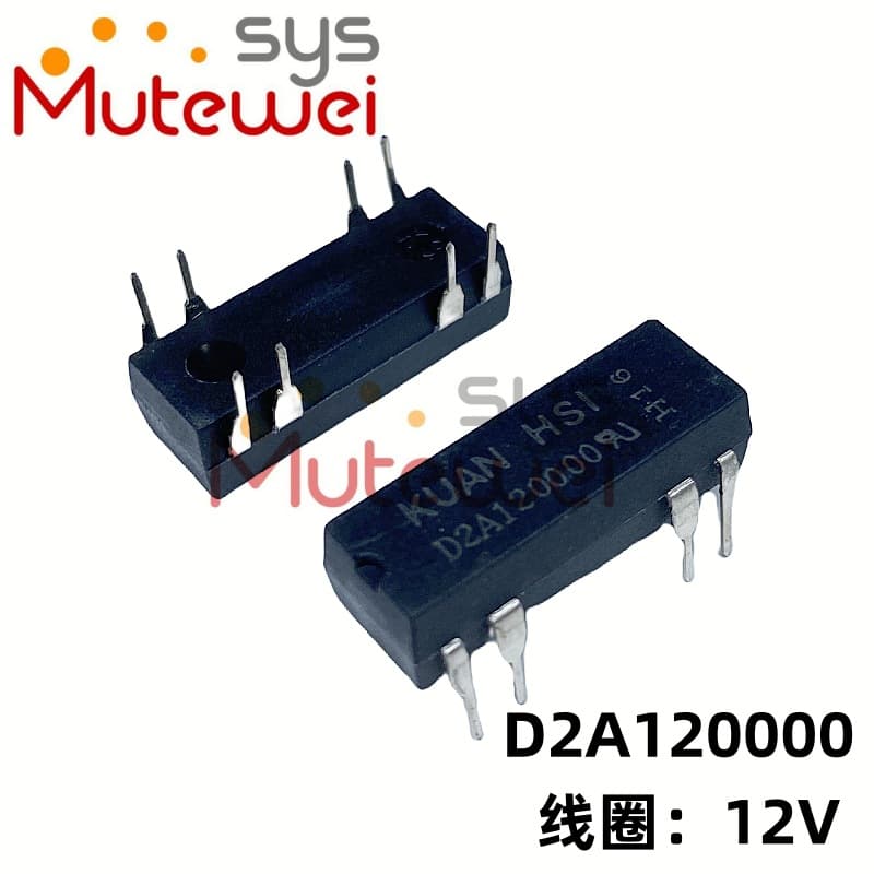 Taiwan KUAN HSI through-hole reed relay D2A050000 D2A120000 D2A240000.