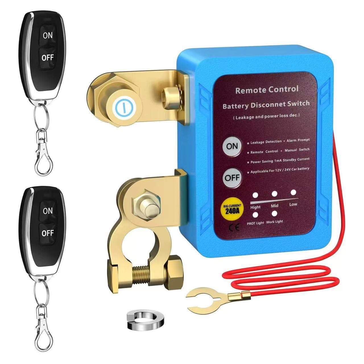 Car remote control breaker battery negative circuit breaker 12V24V anti-loss and leakage protection car switch