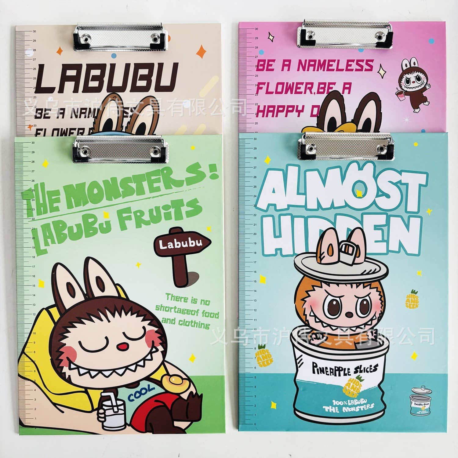 Creative 227 Labubu A4 Clipboard New LABUBU Drawing Board Clip Student Exam Paper Notebook File Pad Bulk