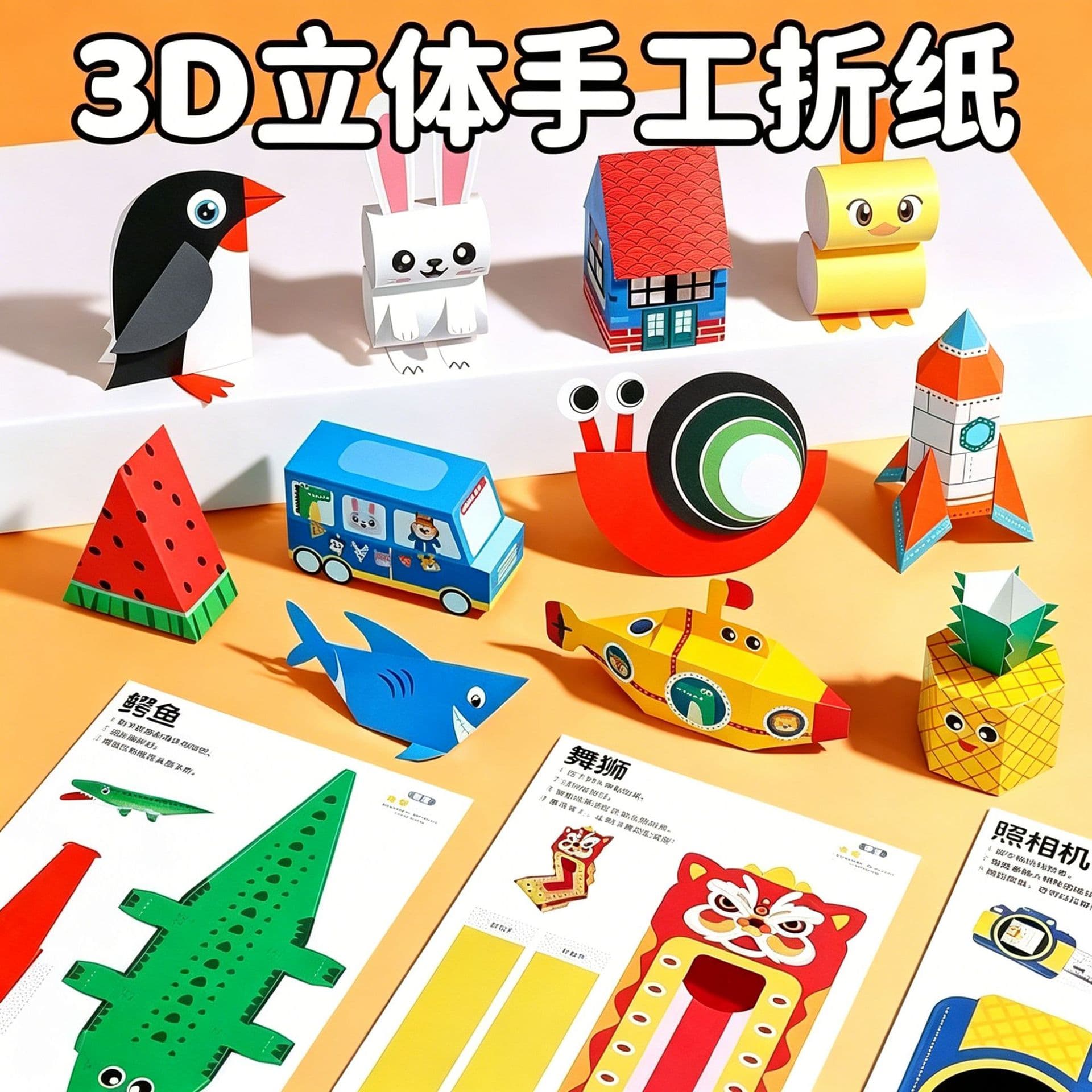 The teacher recommends three-dimensional origami handmade parts book, educational children's toys, paper-cutting, fun creativity and concentration training