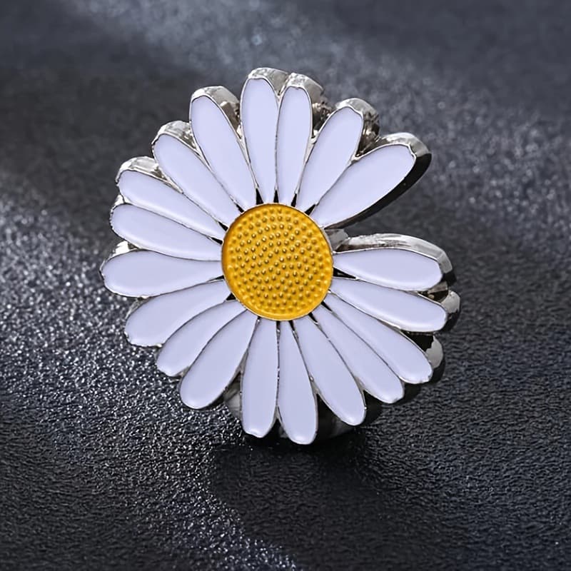 Quan Zhilong Gd Same Style Small Daisy Brooch Badge Metal Pin Badge Enamel Pendant Accessory