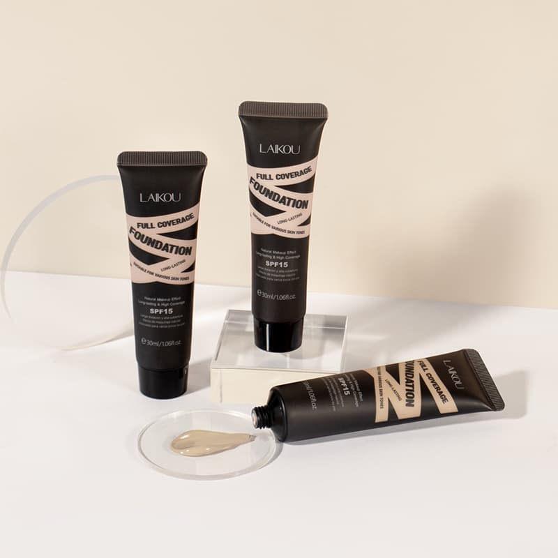 LeCoo Full Coverage Foundation Liquid 3 Colors 30g Tube Conceal Flaw Enhance Version Moisturizing Natural Looking for All Skin Types