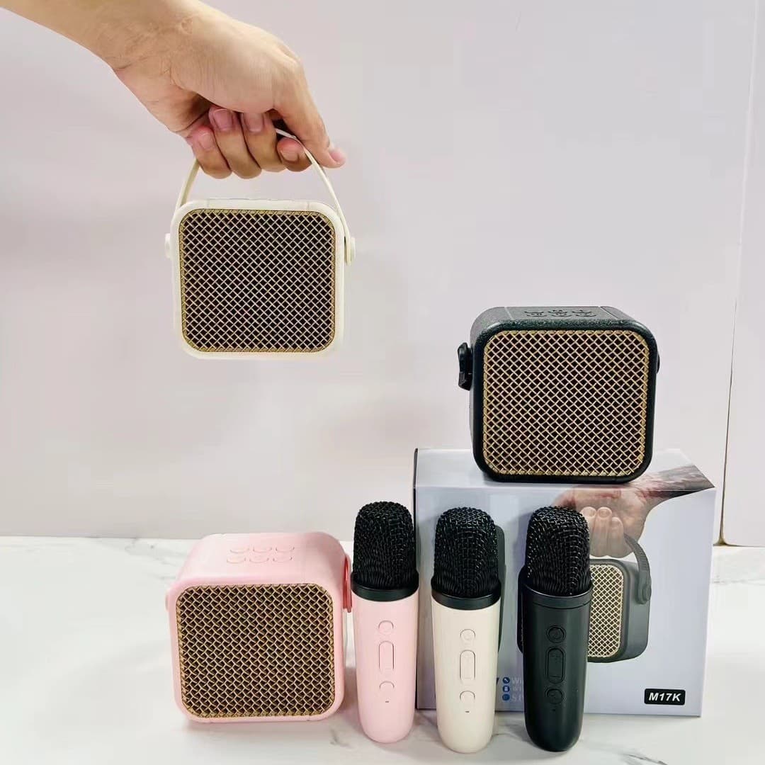 New square karaoke audio M17K Bluetooth speaker outdoor portable wireless k12 Bluetooth speaker wireless microphone