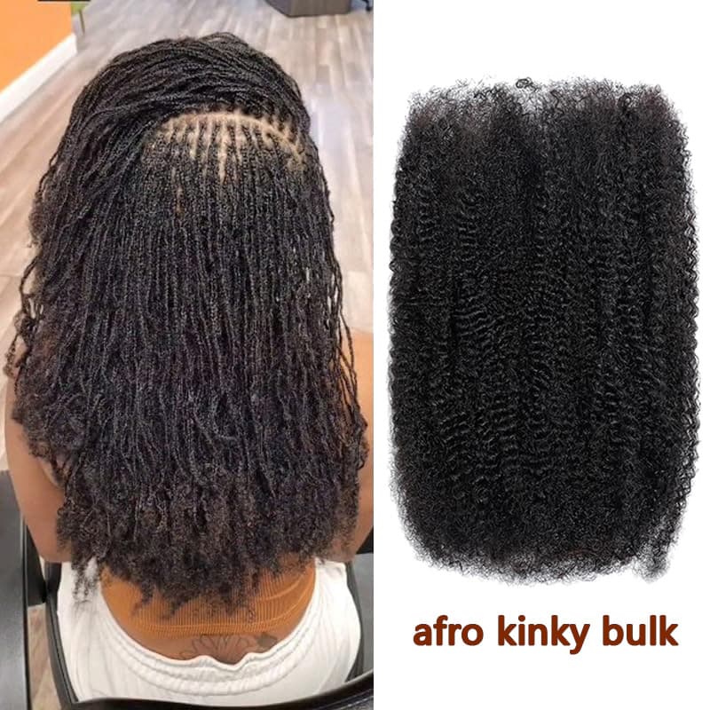 Cross-border afro kinky bulk human hair for braiding, dreadlocks, and fluffy texture
