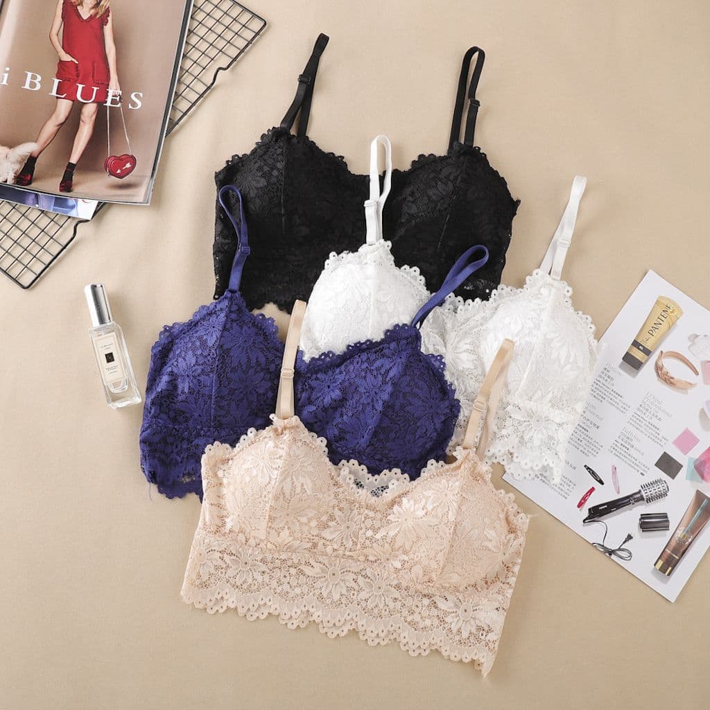 Factory Direct Cross-border Hot Sale Lace Backless Bra Top with Built-in Pads Seamless Summer Thin Camisole