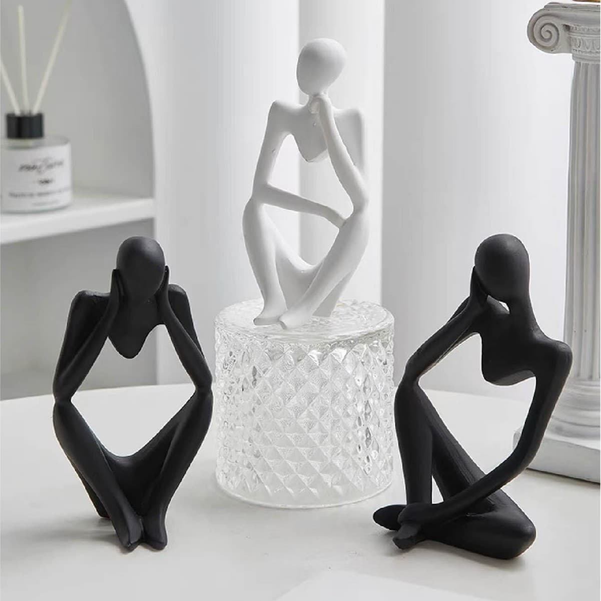 Modern Minimalist Resin Abstract Figure Decorative Ornament for Living Room Entryway Handcrafted TV Cabinet Office Desk