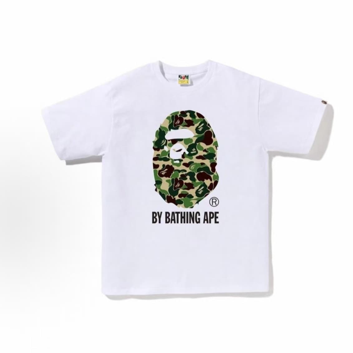 2026 New Cross-border Trade Trendy Brand BAPE Ape Head Letter Print 260g Short Sleeve Pure Cotton T-Shirt Japanese Streetwear