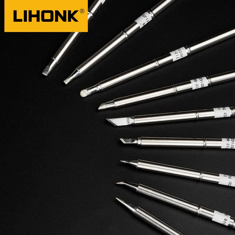 T12 soldering iron head, integrated internal heating plug-in heating core, horseshoe head, pointed blade, constant temperature Luoyang iron welding tip