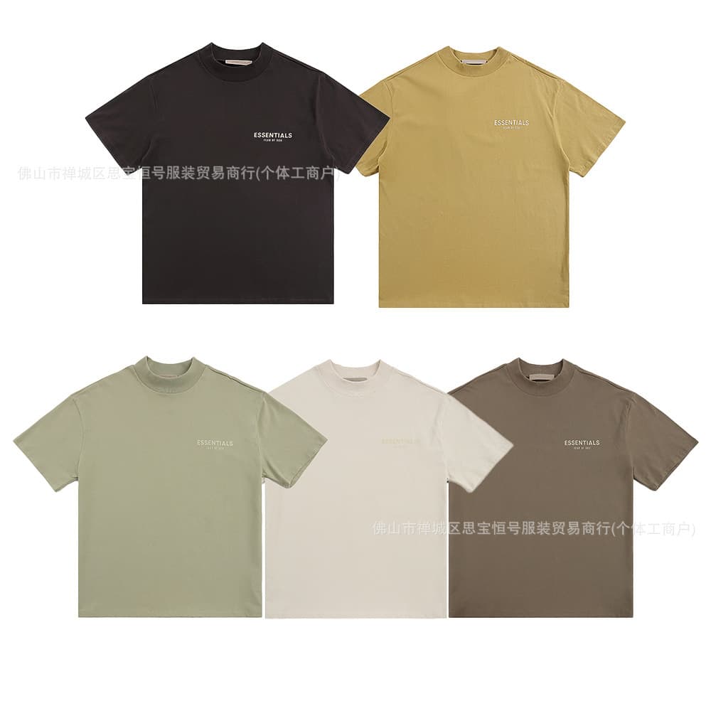Authentic FEAR OF GOD Essentials Small Logo Versatile Men's and Women's Crew Neck Short Sleeve T-Shirt