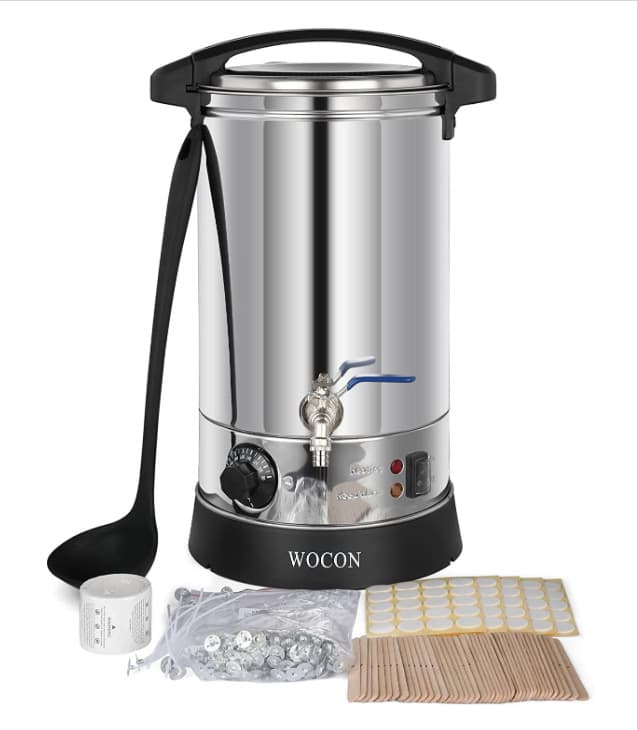 Candle Making Wax Machine Large Capacity Electric 10L Wax Melting Pot with Quick Pour Nozzle, Candle Wax Melter