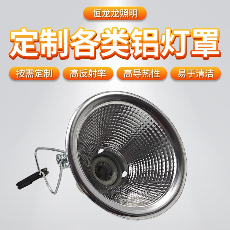 Reptile Lampshade Aluminum Industrial and Mining Lampshade Spinning Reflector Workshop Factory Factory Lighting Lamp Holder Accessories Wholesale