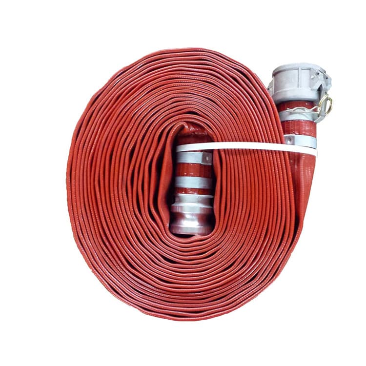 Supply colored rubber fire hose, polyurethane hose, lined fire hose 16-65-20 red hose.