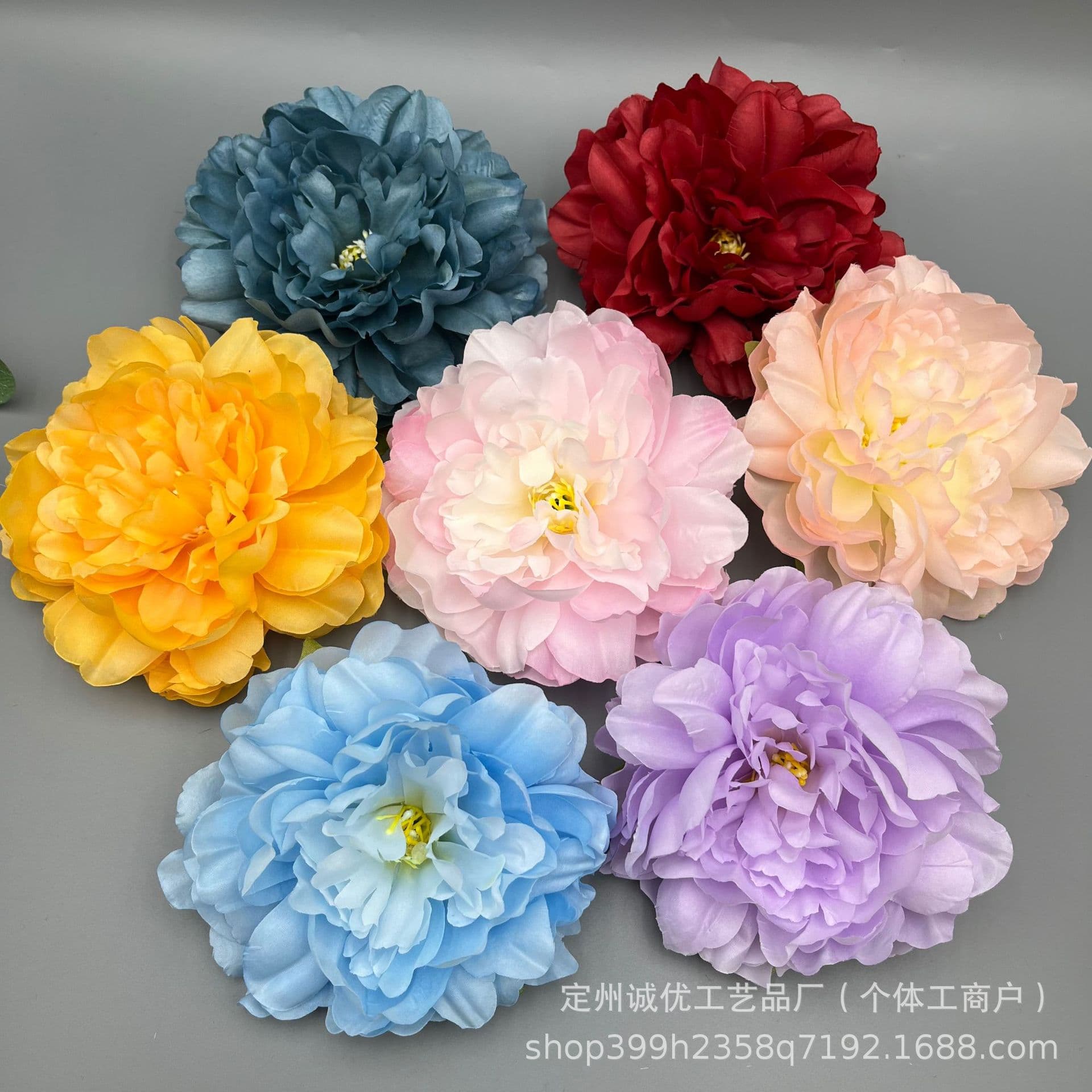 New Style Artificial Peony Flower DIY Handmade Wreath Decor, Wedding Hotel Flower Wall Silk Flower Floral Manufacturer Wholesale