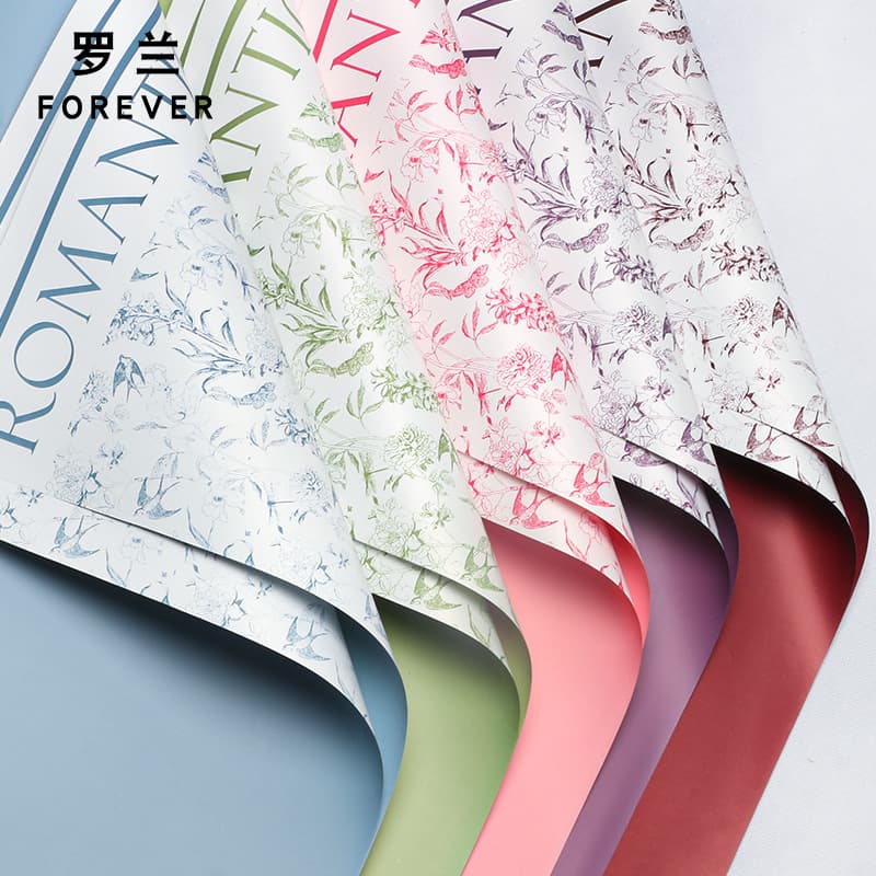 Roland Green Field Time Flower Wrapping Paper Waterproof Film DIY Bouquet Flower Gift Flower Shop Florist Wrapped Flower Paper